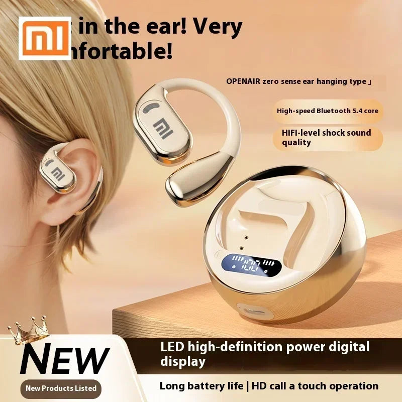 Xiaomi M76 with wireless Bluetooth running ear waterproof noise reduction painless wearing microphone headphones