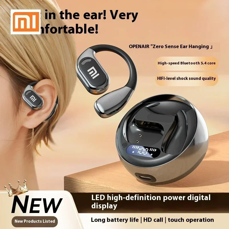 Xiaomi M76 with wireless Bluetooth running ear waterproof noise reduction painless wearing microphone headphones