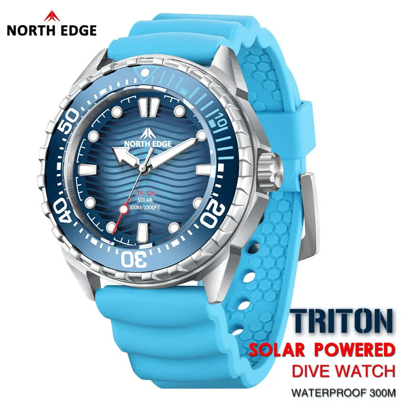 Relógio Masculino Triton Solar à Prova d’Água 300m – Estilo e Resistência