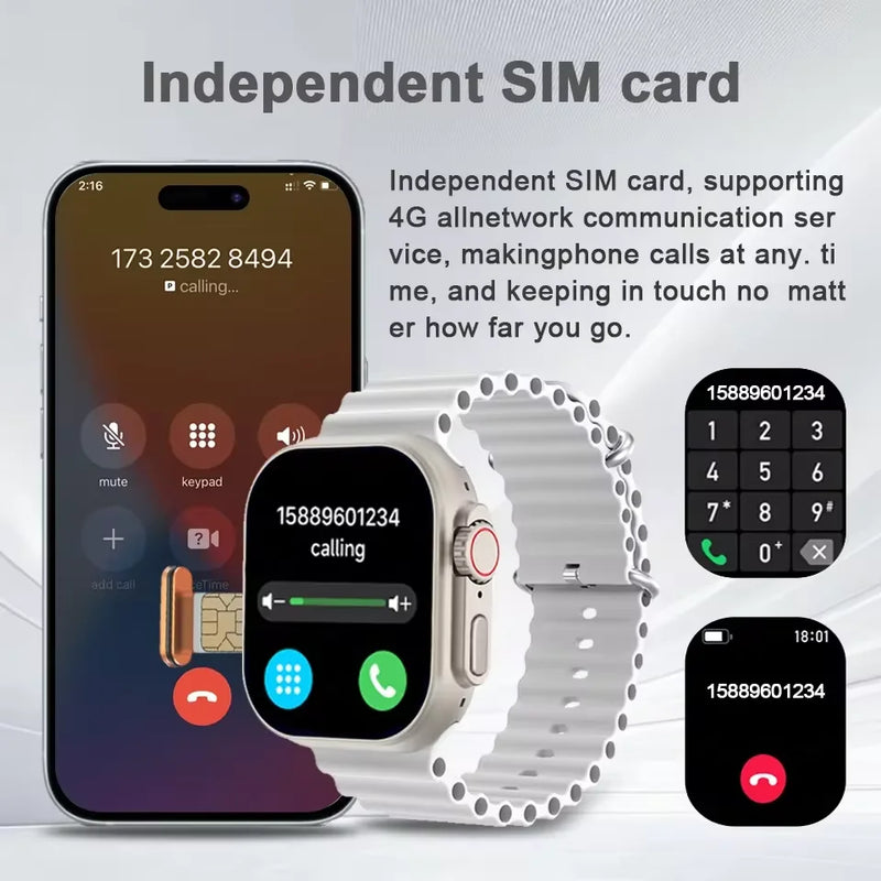 Relógio Inteligente 4G com GPS, Câmera e Suporte a Chip SIM