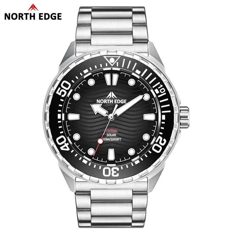 Relógio Masculino Triton Solar à Prova d’Água 300m – Estilo e Resistência