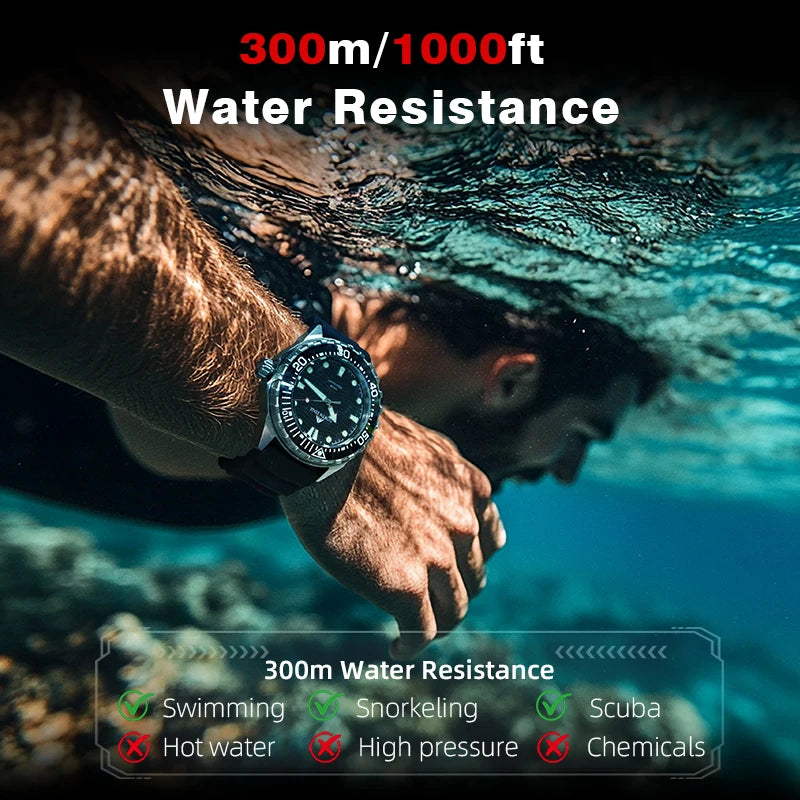 Relógio Masculino Triton Solar à Prova d’Água 300m – Estilo e Resistência