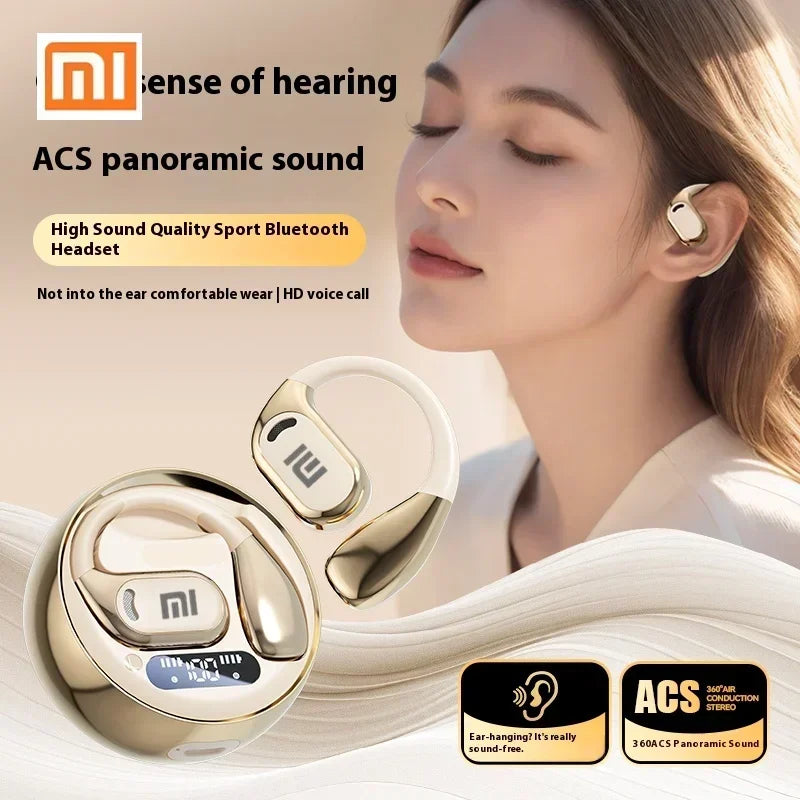 Xiaomi M76 with wireless Bluetooth running ear waterproof noise reduction painless wearing microphone headphones
