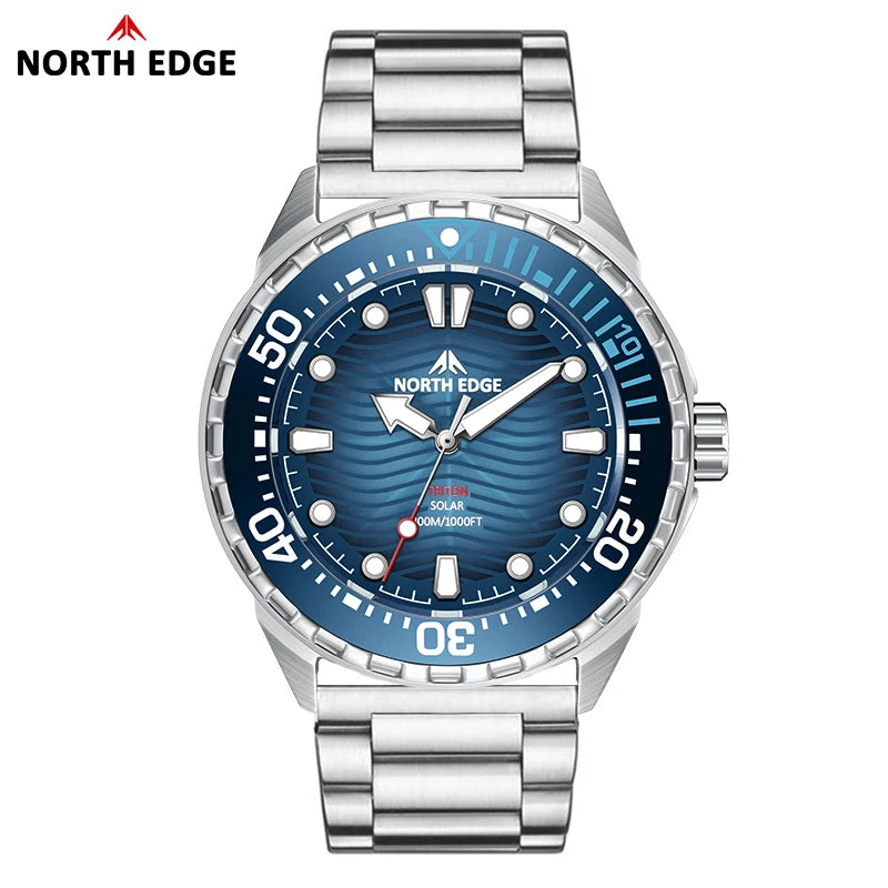 Relógio Masculino Triton Solar à Prova d’Água 300m – Estilo e Resistência